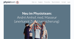 Desktop Screenshot of physio-team.ch