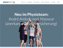 Tablet Screenshot of physio-team.ch